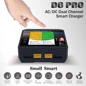 Alaohu HOTA D6 Pro cargador inteligente de doble canal AC200W/DC650W (325W * 2) 15A cargador de equilibrio enchufe de EE. UU. para batería Lipo AC/DC Dual - Product Image 6