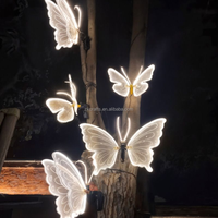 Décoration de papillon LED flottant ZKAI, ailes réalistes en mouvement pour mariage, Noël, fête, décoration de festival