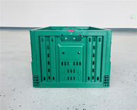 Groothandel Lichtgewicht Duurzame Opvouwbare Container Inklapbare Geperforeerde Plastic Stapelbare Recyclebare Groene Ecologische Fruitcontainer