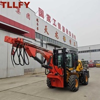 Grue hydraulique 4x4 pour chariot élévateur, attache 3,5T, flèche télescopique personnalisée 6,6m, 180° °   Rotation et démontage faciles pour le levage de matériaux