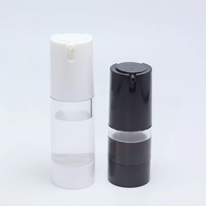 Flacon pompe airless noir mat givré 33 mm en AS/PP, rechargeable, avec pompe à crème, pour cosmétiques – 15 ml, 30 ml, 50 ml - Product Image 4