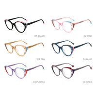 1822 dernières femmes à la mode acétate stratification jeune couleur cadre optique dame lunettes en gros personnalisé lunettes lunettes