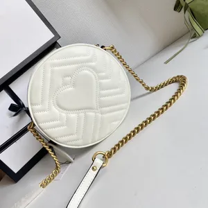 Genuine Leather Designer Bags Handbag Bag Purse Chains Cross Body Mini Round Shoulder Bags