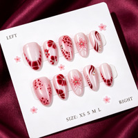 Juego de 30 Uñas Postizas 3D ABS con Diamantes de Imitación, Perlas y Lazos, Reutilizables para Decoración de Uñas, Suministros para Salón de Belleza