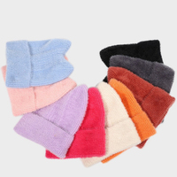 Bonnet d'hiver chaud et chic pour femme 2024, avec oreilles de chat mignonnes, couleur unie, broderie 3D faite à la main, idéal pour les voyages
