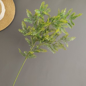 Lot de 3 brins de feuilles de mimosa artificielles à 22 feuilles, branche de saule argenté artificielle pour bouquets de mariage, décoration d'événements sur le thème de la forêt - Product Image 2