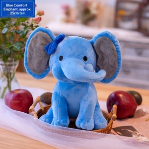 Peluche Éléphant Bébé Mignon en Gros, Nouveau, Pas Cher, Unisexe, Coloré, Doux, Grandes Oreilles, en Coton PP, Coussin Animal en Peluche pour Anniversaire - Product Image 4
