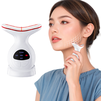 Nouvel appareil de luminothérapie 7 couleurs pour le cou, appareil de beauté pour la peau, masseur facial électrique anti-âge et anti-rides, intelligent pour le double menton
