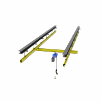 Grue flexible KBK montée sur pilier léger, 1 tonne, conception modulaire pour ligne de production d'usine et poste de travail