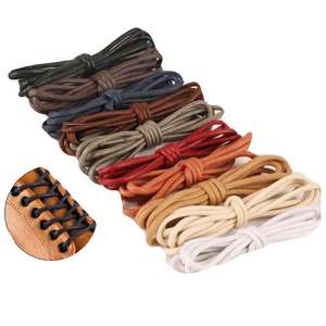 Cuerda de Cera Fina redonda encerada, cordón de algodón impermeable, adecuado para zapatos de cuero de negocios, botas Martin, cordón encerado - Product Image 2