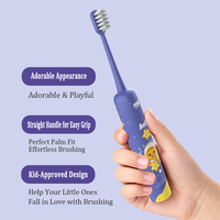 Brosse à dents électrique vibrante sonique rechargeable pour enfants et bébés, étanche IPX7, mignonne, marque privée OEM, en promotion directe usine