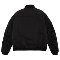Vente en gros personnalisée veste de combinaison de vol à col montant et fermeture éclair de haute qualité veste de baseball pour hommes avec logo personnalisé imprimé et brodé