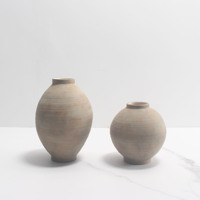 Vase de table en céramique rustique style Wabi-Sabi, peint à la main, fait main, écologique, décoration d'intérieur, fabriqué en Chine