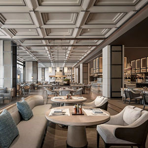 Modern Solid Wood Restaurant Lounge Furniture for Bars Night Clubs Hotels & Outdoor Use-Customizable Commercial Dining <b>Seating</b> - Product Image 1