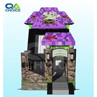 Vente chaude Gonflable Halloween Thème Toboggan Sec Hanté Spooky Toboggan Gonflable pour Enfants