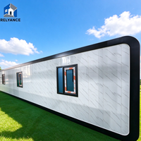 RELYANCE Apple Cabin Lit superposé Cuisine compacte Douche extérieure Économie d'énergie Cabine double Terrasse Maison modulaire préfabriquée Vente chaude