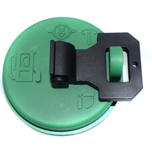 Tapa del tanque de combustible Caterpillar para excavadora E320B, verde con mango negro - Product Image 2