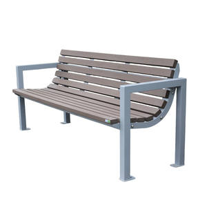Banc de jardin moderne en composite bois-plastique pour extérieur, patio, banc en bois WPC, mobilier de jardin public, banc de jardin - Product Image 1