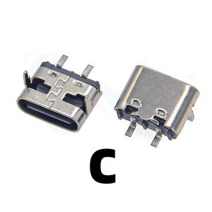 Connecteur femelle Type-C 2 broches, uniquement pour la charge, prise PCB à montage horizontal avec 4/2 broches pour montage traversant ou SMT - Product Image 5