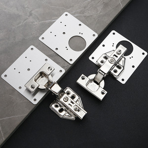 Plaque de fixation de porte d'armoire en acier inoxydable moderne, épaisse, pour la réparation des charnières, accessoire de charnière de placard, durable, facile, marque GQK - Product Image 6