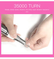 BLUEQUE BQ-202 Perceuse à ongles électrique professionnelle 30000 tr/min : Machine à ongles portable en plastique pour salon (Multi-tension 110-240V)