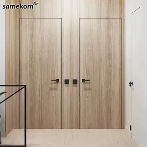 Exterior Flush Hotel Door Wooden style Bedroom HPL Composite Internal Room aluminum particle Interior Doors