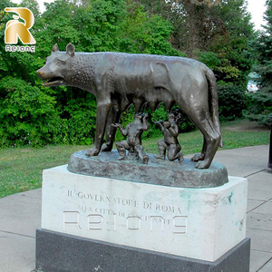 Vendita calda nuovo Design all'aperto parco bronzo statua del lupo capitolino in vendita - Product Image 5