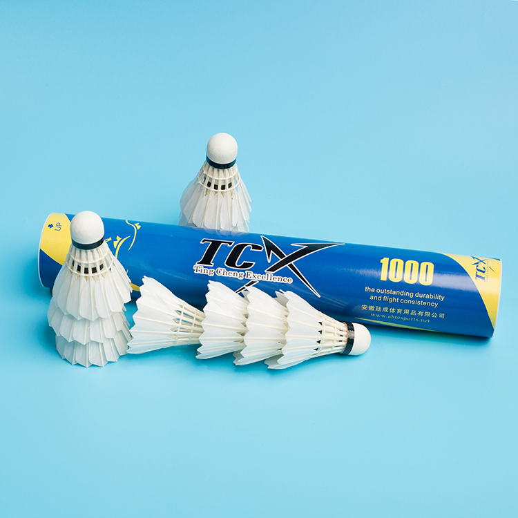 Factory Price TCX1000 Badminton Shuttlecock with High Quality Goose Feather and Good Durability Fly Well and Sell Well in India