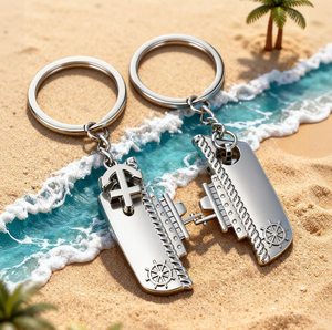 Porte-clés en métal marin avec logo personnalisé, ancre rotative à 360 degrés, pour navires de croisière, prix de gros, pour les marchés européen et américain - Product Image 3