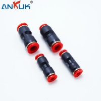 Connecteur en plastique pneumatique fiable capuchon rouge Nylon PA PP PE PBT raccord PC pour tuyau d'air système pneumatique automatisation industrielle F