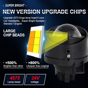 Phare antibrouillard LED 3,0 pouces, lumière de conduite jaune et blanche, faisceau bas et haut, projecteur LED 45W, feux antibrouillard de rechange - Product Image 6