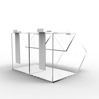 Boîte à bonbons en acrylique transparent au design moderne Distributeur de bonbons en plexiglas transparent avec deux séparateurs