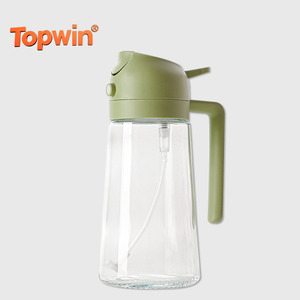 Bouteille pulvérisateur d'huile moderne en verre 2 en 1 de 470 ml, compatible lave-vaisselle, pour barbecue, cuisine, cuisson, rôtissage, pique-nique - Product Image 1