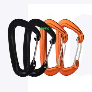 כבד טעינת קיבולת D Carabiner, קר אלומיניום טיפוס שטוח Carabiner פלדת קליפ וו סיטונאי