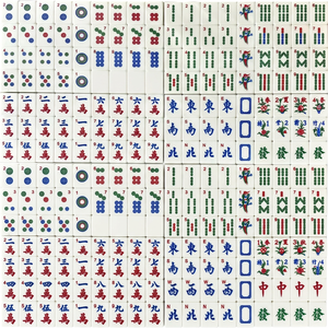 Portable Acrylic Mahjong Set 144pcs 30mm Mold Travel <b>Table</b> Game Tiles for Home Entertainment - Product Image 1