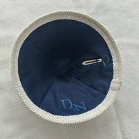 Kippa de pana Top Kipot con logo personalizado, sombrero de Bar Mitzvah, yarmulke judío, kippa judía diaria, kippot para exteriores, para regalo.
