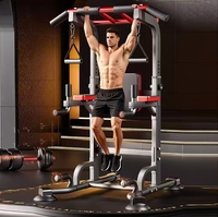 Équipement de gym multifonctionnel pour la maison : Tour de musculation portable et station de dips avec barre de traction réglable en acier