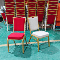 Chaises de conférence modernes et minimalistes en fer, sans accoudoirs, non pliantes, rembourrées et capitonnées, pour hôtel, fourniture directe d'usine