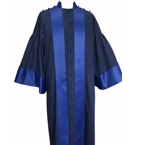 럭셔리 맞춤 블루 판사 가운 토가 드레스