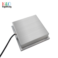 Éclairage LED de sol en carreaux de verre RGB/3000K étanche IP67 12V/24V pour extérieur