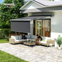 Auvent rétractable en aluminium de luxe Hooeasy, motorisé, pour patio et jardin, auvents sur mesure, grande taille, auvent solaire extérieur