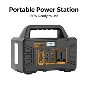 เครื่องกำเนิดไฟฟ้าพลังงานแสงอาทิตย์แบบพกพา 150W ได้รับการรับรองมาตรฐาน CE แบตเตอรี่ตะกั่ว-กรด คลื่นไซน์บริสุทธิ์  แบตเตอรี่สำรองแบบพกพา  แหล่งจ่ายไฟ AC - Product Image 1