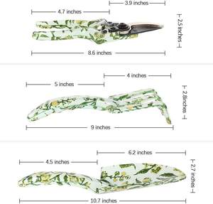 Ensemble d'outils de <span class=keywords><strong>jardinage</strong></span> pour femmes en aluminium avec motifs floraux, comprenant une pelle, une fourche, une sécateur, cadeau pour femmes, pots à fleurs, jardinières - Product Image 2