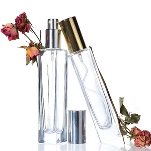 Kabartmalı 5Ml 10Ml parfüm örnek uzun boylu dikdörtgen basın sprey parfüm şişesi Decants Atomizer ile