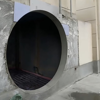 Ventanas Redondas Fijas de Aleación de Aluminio con Diseño Moderno y Pantalla de Acero Inoxidable para Uso Exterior en Villas, Escaleras y Sótanos