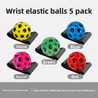 Balle élastique de poignet style pierre de lune, jouet de force de poignet pour jeunes, gadget anti-ennui, matériau PU lumineux, unisexe