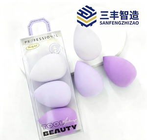 3 in 1 Purple Blending Sponge <b>Bundle</b>- purple waterdrop shape blending sponges*3 - Product Image 4
