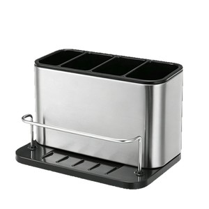 Base para espadas, estante de almacenamiento para cuchillos de acero inoxidable, acero 430 con bandeja de drenaje para utensilios de cocina y palillos - Product Image 1