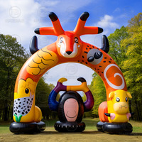 Zoo Cartoon Arco inflable Animales Logos Evento Branding Publicidad Arco inflable-Como leones, elefantes, monos