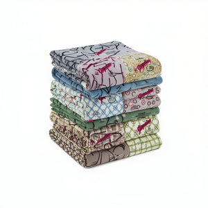 Ensemble de draps doubles en flanelle Jaqueline, 100% coton, imprimé, couleurs assorties, literie pour la maison - Product Image 1